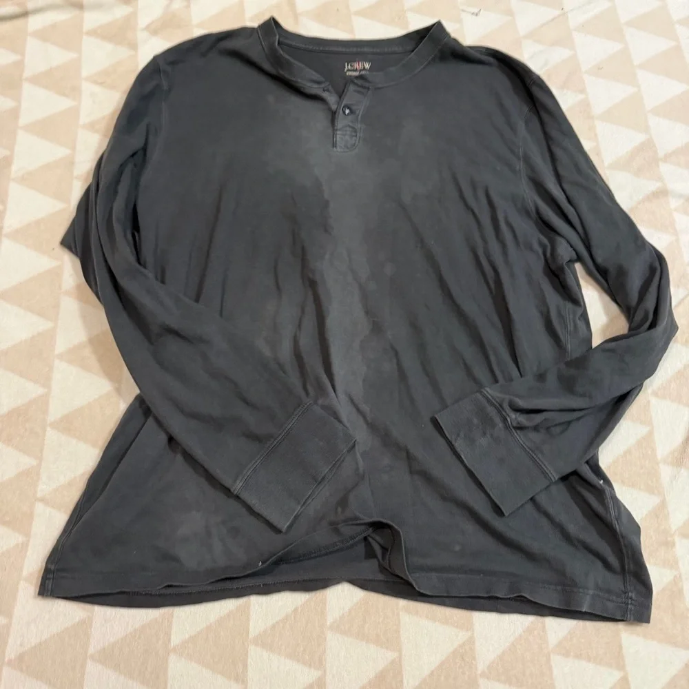 J  crew galvanized iron Vintage-wash cotton henley